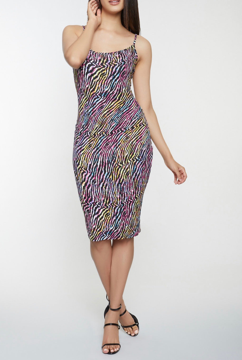 Zebra Print Multi-Color Dress