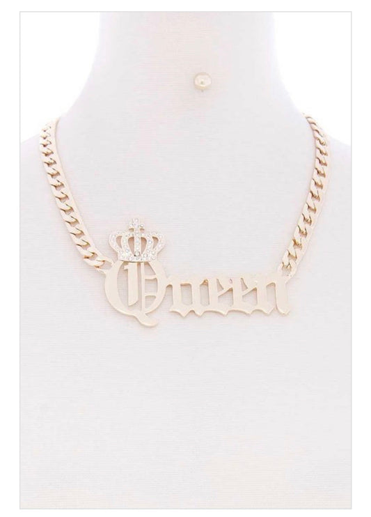 Chunky “Queen” Necklace