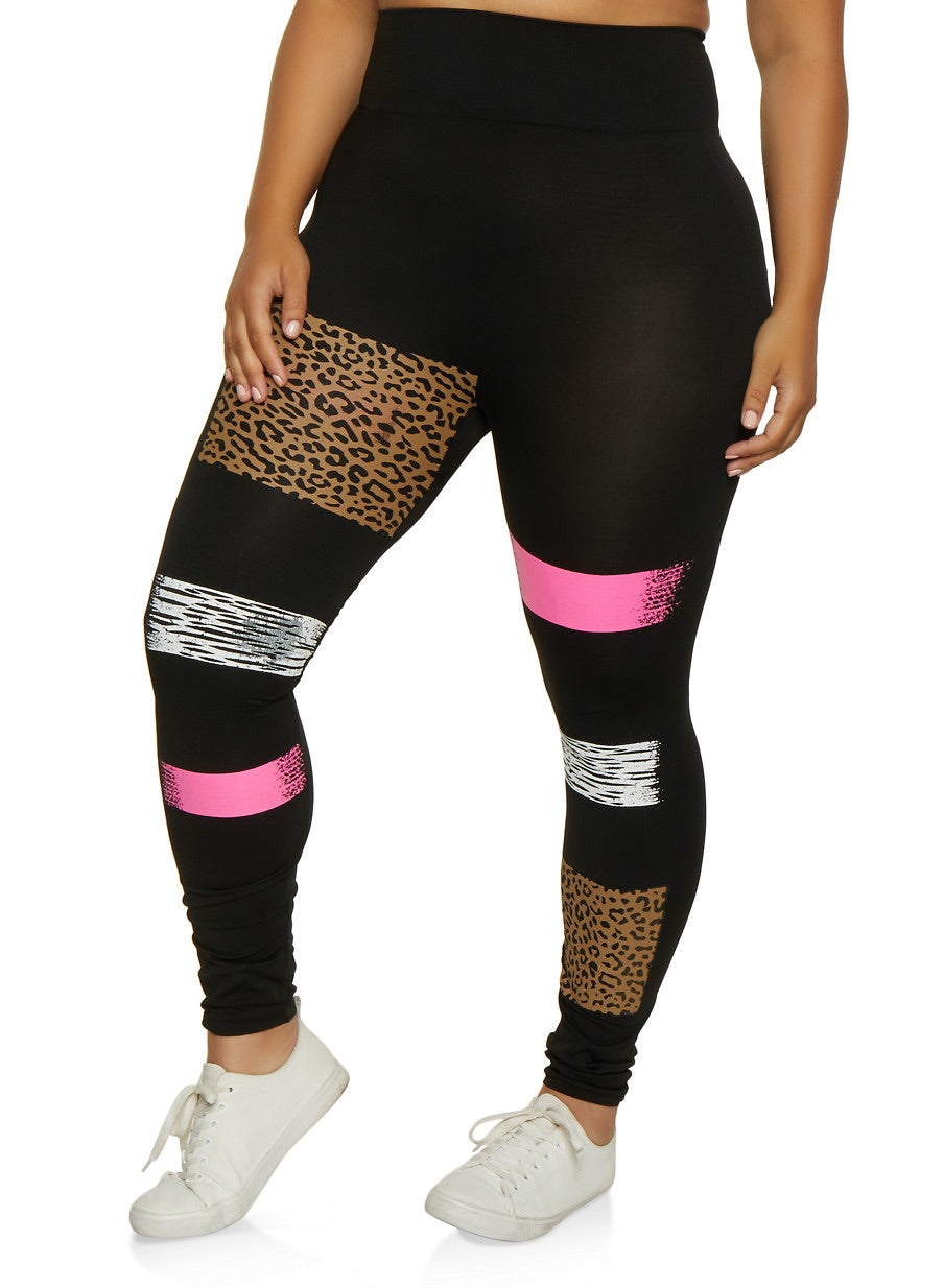 Plus Size Print Leggings