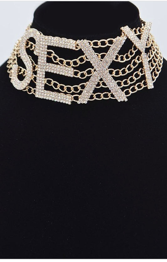 Gold “Sexy” Chain Choker