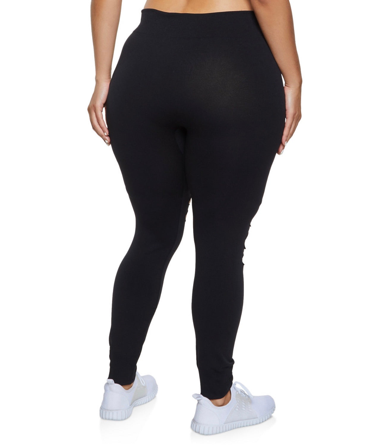 Plus Size Distressed Leggings